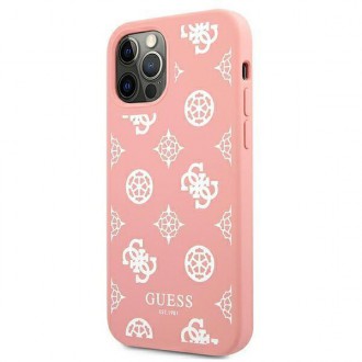 Guess GUHCP12LLSPEWPI iPhone 12 Pro Max 6,7&quot; růžové/růžové pevné pouzdro Peony Collection