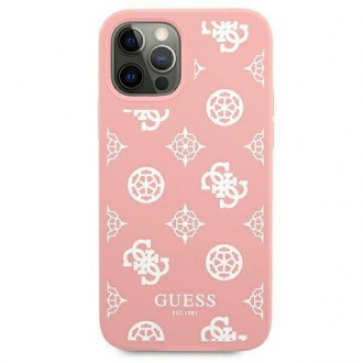 Guess GUHCP12LLSPEWPI iPhone 12 Pro Max 6,7&quot; růžové/růžové pevné pouzdro Peony Collection