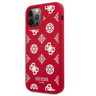 Guess GUHCP12LLSPEWRE iPhone 12 Pro Max 6,7&quot; červený/červený pevný obal Peony Collection