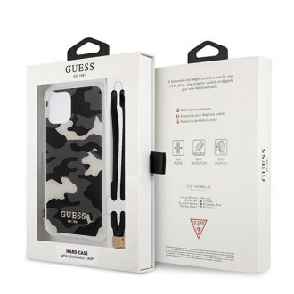 Guess GUHCP12MKSARBK iPhone 12/12 Pro 6,1&quot; černý/černý pevný obal Camo Collection