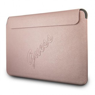 Guess Sleeve GUCS13PUSASPI 13&quot; růžová/růžová Saffiano Script