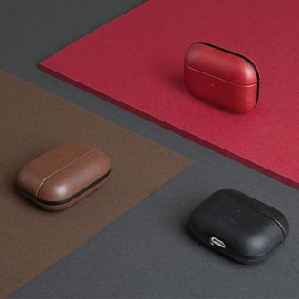 UNIQ etui Terra AirPods Pro Genuine Leather oliwkowy/olive