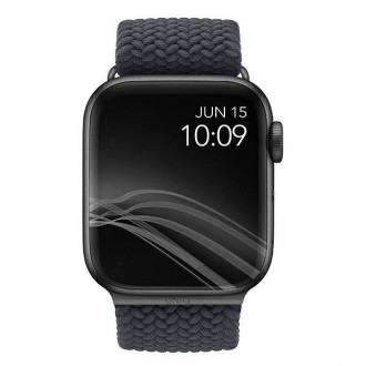 UNIQ pasek Aspen Apple Watch 40/38/41mm Series 4/5/6/7/8/SE/SE2 Braided szary/granite grey
