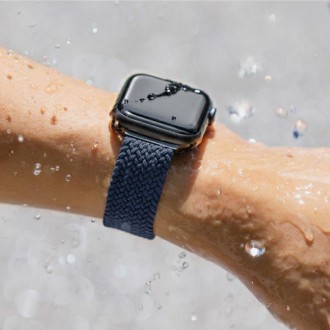UNIQ pasek Aspen Apple Watch 40/38/41mm Series 4/5/6/7/8/SE/SE2 Braided szary/granite grey