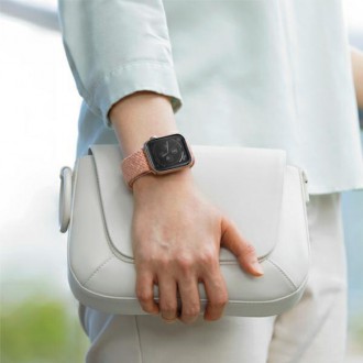 UNIQ pasek Aspen Apple Watch 40/38/41mm Series 4/5/6/7/8/SE/SE2 Braided szary/granite grey