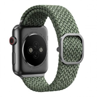 UNIQ pasek Aspen Apple Watch 40/38/41mm Series 4/5/6/7/8/SE/SE2 Braided zielony/cypress green