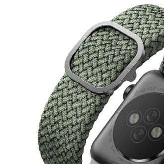UNIQ pasek Aspen Apple Watch 40/38/41mm Series 4/5/6/7/8/SE/SE2 Braided zielony/cypress green