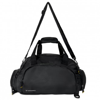 Wozinsky Travel Sports Bag Backpack Hand Luggage Bag 40x20x25 cm for Airplane Black (WSB-B01)