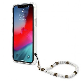 Guess GUHCP12LKPSWH iPhone 12 Pro Max 6,7&quot; průhledné pevné pouzdro White Pearl