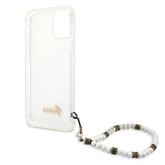 Guess GUHCP12LKPSWH iPhone 12 Pro Max 6,7&quot; průhledné pevné pouzdro White Pearl