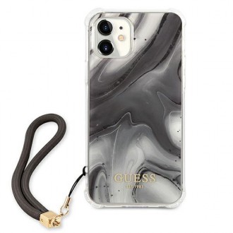 Guess GUHCP12SKSMAGR iPhone 12 mini 5,4&quot; šedý/šedý pevný obal Marble Collection