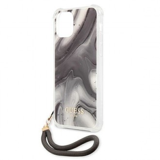Guess GUHCP12SKSMAGR iPhone 12 mini 5,4&quot; šedý/šedý pevný obal Marble Collection