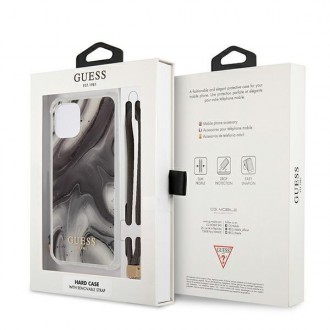 Guess GUHCP12SKSMAGR iPhone 12 mini 5,4&quot; šedý/šedý pevný obal Marble Collection