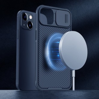Nillkin CamShield Pro Magnetic Case Armor Pouch Cover Camera Protector iPhone 13 Blue (MagSafe Compatible)