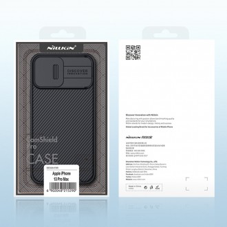 Magnetické pouzdro Nillkin CamShield Pro Armored Case Cover Kryt fotoaparátu iPhone 13 Pro Max černý (kompatibilní s MagSafe)