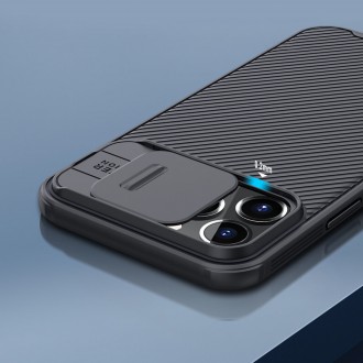 Magnetické pouzdro Nillkin CamShield Pro Armored Case Cover Kryt fotoaparátu iPhone 13 Pro Max černý (kompatibilní s MagSafe)