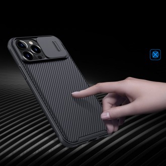 Magnetické pouzdro Nillkin CamShield Pro Armored Case Cover Kryt fotoaparátu iPhone 13 Pro Max černý (kompatibilní s MagSafe)