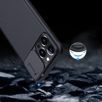 Magnetické pouzdro Nillkin CamShield Pro Armored Case Cover Kryt fotoaparátu iPhone 13 Pro Max černý (kompatibilní s MagSafe)