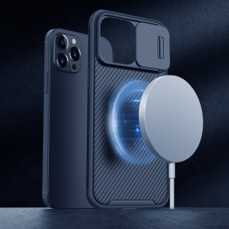 Nillkin CamShield Pro Magnetic Case Armor Pouch Cover Camera Protector iPhone 13 Pro Max Blue (MagSafe Compatible)