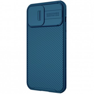 Nillkin CamShield Pro Magnetic Case Armor Pouch Cover Camera Protector iPhone 13 Pro Max Blue (MagSafe Compatible)