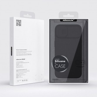 Nillkin CamShield Silky Silicone Case s krytem fotoaparátu pro iPhone 13 modrý