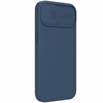 Nillkin CamShield Silky Silicone Case s krytem fotoaparátu pro iPhone 13 modrý