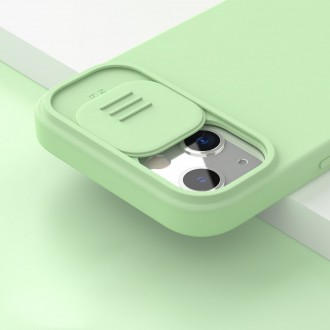 Nillkin CamShield Silky Silicone Case s krytem fotoaparátu pro iPhone 13 modrý