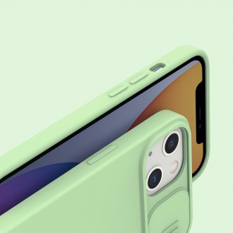 Nillkin CamShield Silky Silicone Case s krytem fotoaparátu pro iPhone 13 modrý