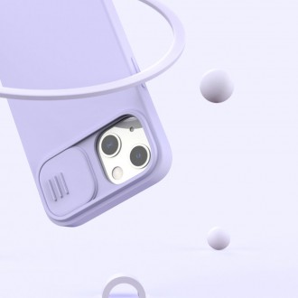 Nillkin CamShield Silky Silicone Case s krytem fotoaparátu pro iPhone 13 modrý