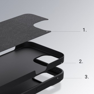 Nillkin CamShield Silky Silicone Case s krytem fotoaparátu pro iPhone 13 modrý