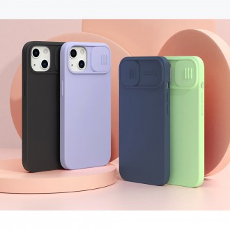 Nillkin CamShield Silky Silicone Case s krytem fotoaparátu pro iPhone 13 modrý