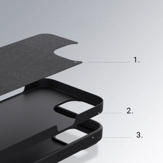 Nillkin CamShield Silky Silicone Case s krytem fotoaparátu pro iPhone 13 Pro Max modrý