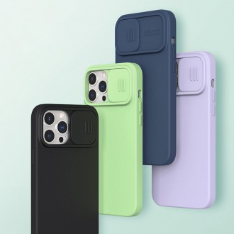 Nillkin CamShield Silky Silicone Case s krytem fotoaparátu pro iPhone 13 Pro Max modrý