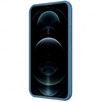 Nillkin Cyclops Case A durable case with a camera cover and a foldable stand for iPhone 13 blue