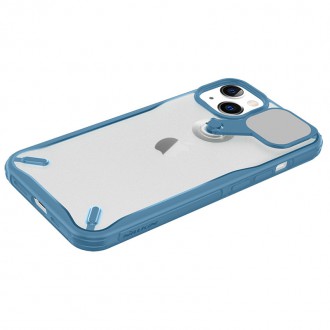 Nillkin Cyclops Case A durable case with a camera cover and a foldable stand for iPhone 13 blue
