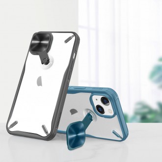 Nillkin Cyclops Case A durable case with a camera cover and a foldable stand for iPhone 13 blue