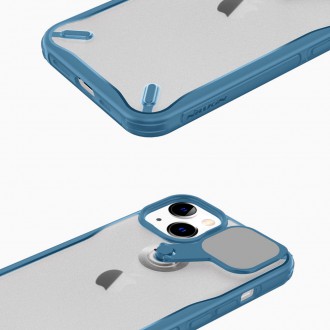 Nillkin Cyclops Case A durable case with a camera cover and a foldable stand for iPhone 13 blue