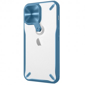 Nillkin Cyclops Case A durable case with a camera cover and a foldable stand for iPhone 13 Pro blue