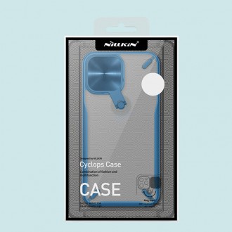 Nillkin Cyclops Case A durable case with a camera cover and a foldable stand for iPhone 13 Pro blue