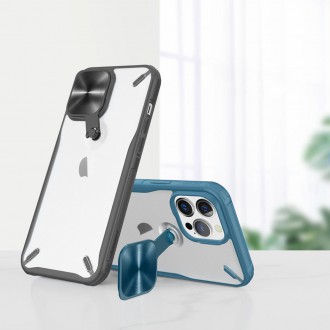 Nillkin Cyclops Case Durable case with a camera cover and a foldable stand for iPhone 13 Pro Max black