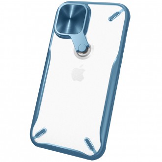 Nillkin Cyclops Case A durable case with a camera cover and a foldable stand for iPhone 13 Pro Max blue
