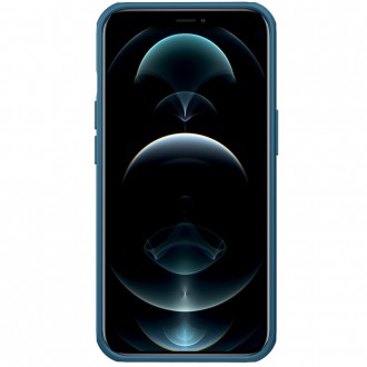 Nillkin Super Frosted Shield Case + kickstand for iPhone 13 blue