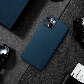 Nillkin Super Frosted Shield Case + kickstand for iPhone 13 blue