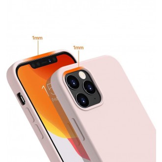 Silicone Case Soft Flexible Rubber Cover for iPhone 13 Pro Max pink