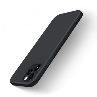 Silicone Case Soft Flexible Rubber Cover for iPhone 13 Pro black