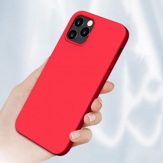 Silicone Case Soft Flexible Rubber Cover for iPhone 13 Pro red