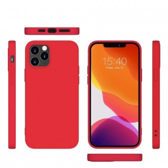 Silicone Case Soft Flexible Rubber Cover for iPhone 13 Pro red