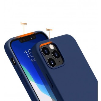 Silicone Case Soft Flexible Rubber Cover for iPhone 13 blue
