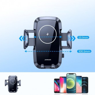 Joyroom Car Air Vent Mount Holder Qi Wireless Charger 15W Black (JR-ZS241)