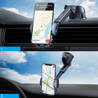 Joyroom Wireless Charger Car Mount Phone Bracket Dashboard Qi Charger 15 W black (JR-ZS241)